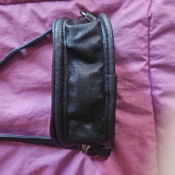 Mark / Avon black crossbody minibag with silvertone metal studs on front flap - Picture 15 of 16